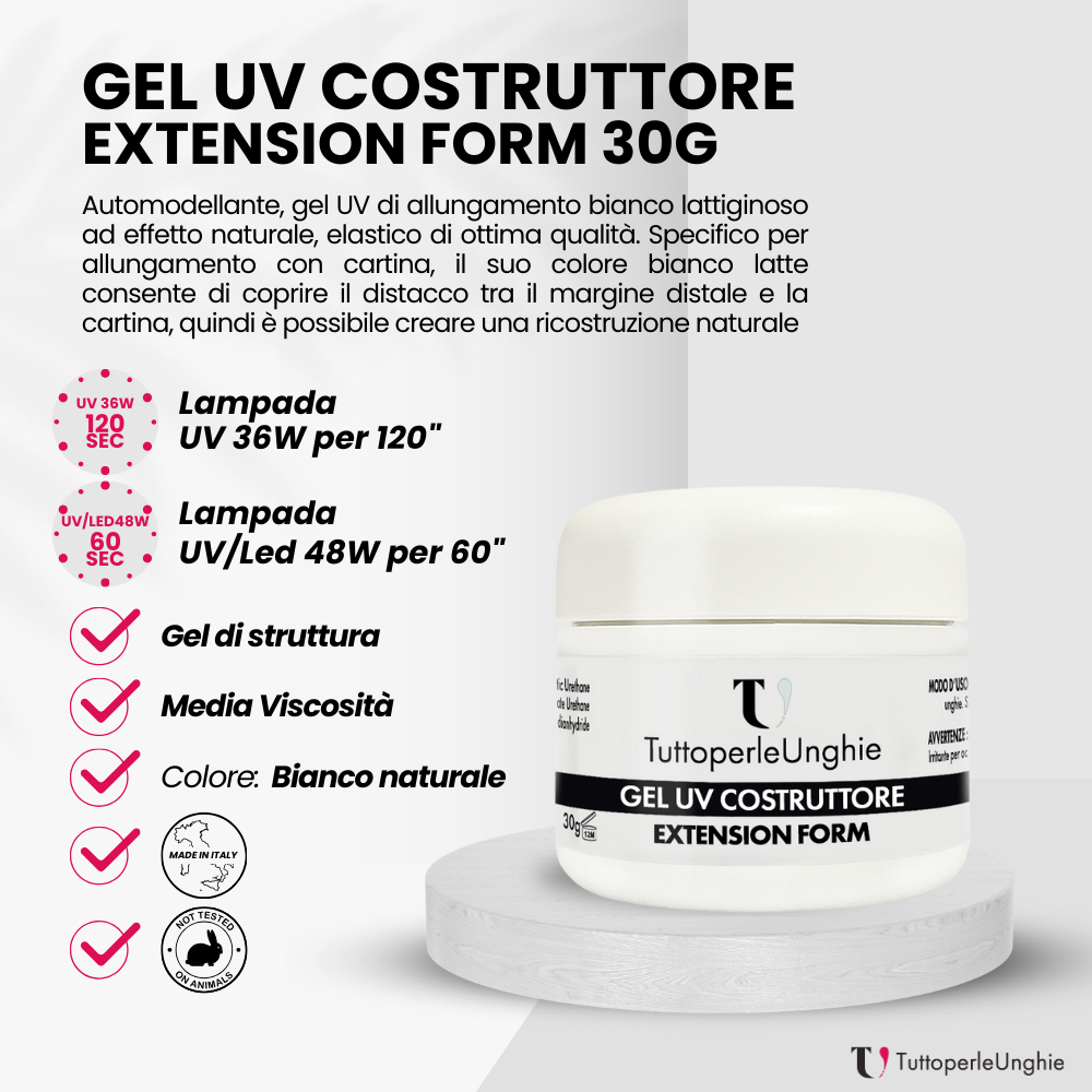 Gel UV Costruttore Extension Form 30g