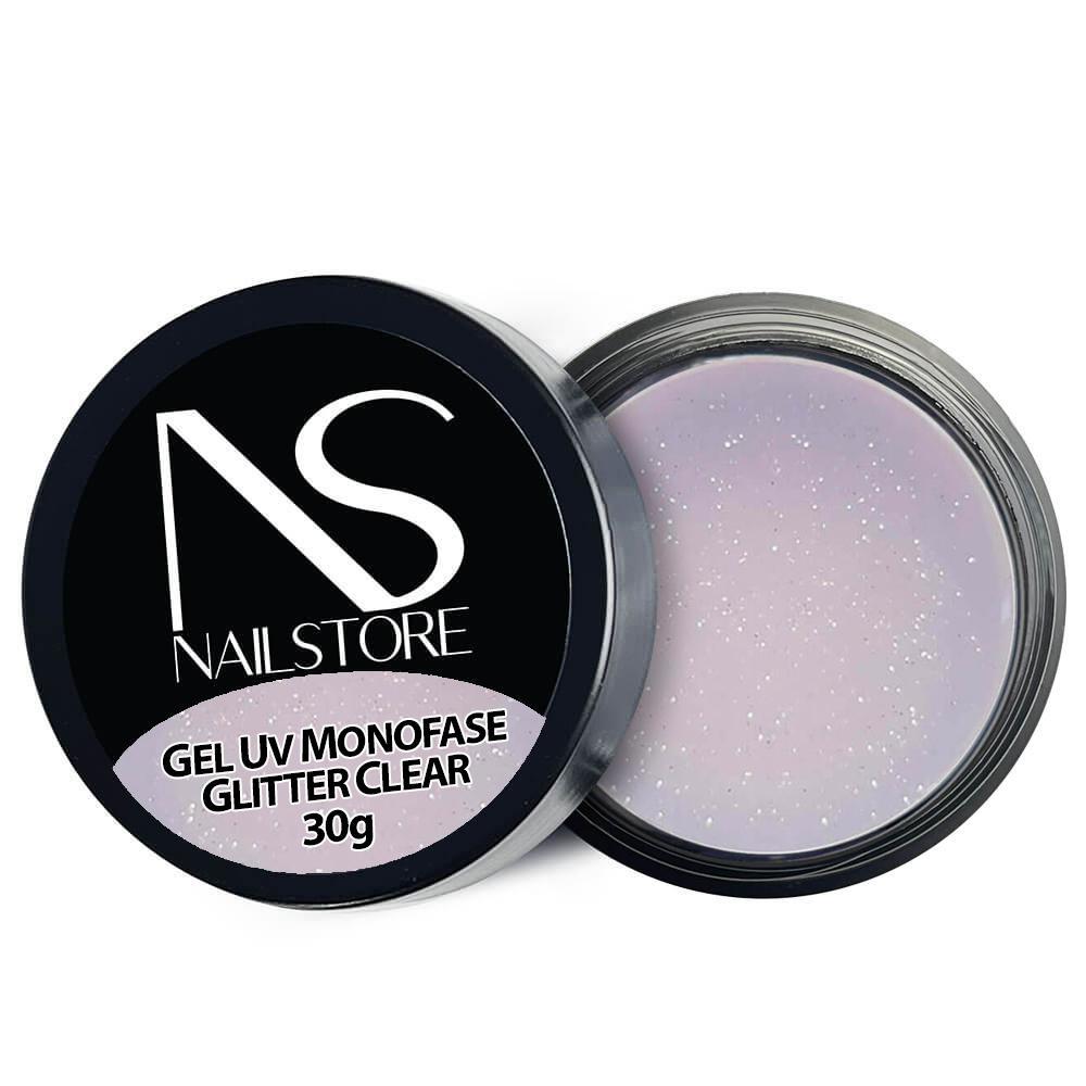 Gel UV Monofase Glitter Clear 30g-NAILSTORE