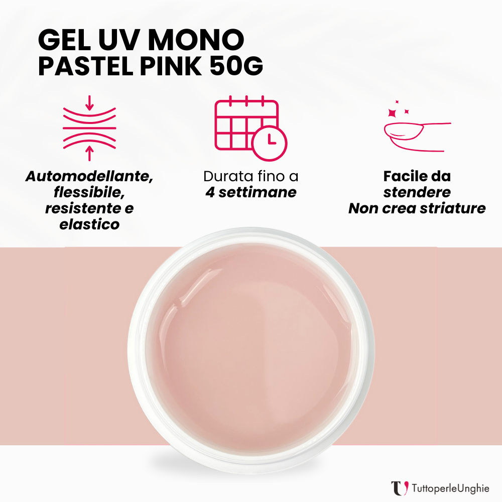 Gel UV Mono Pastel Pink 50g