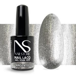 Semipermanente nail lacq argento-