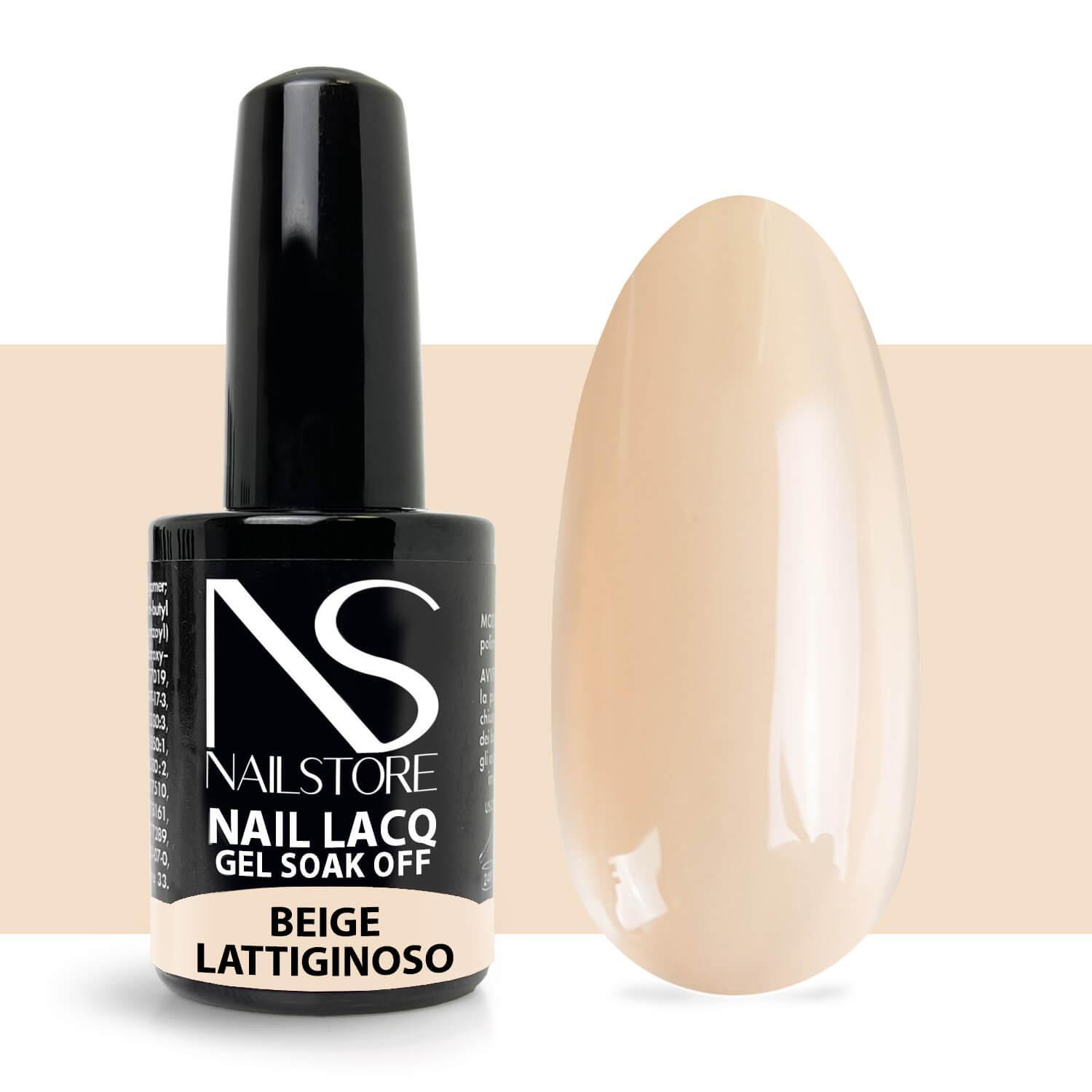 Semipermanente Nail Lacq Beige Lattiginoso-NAILSTORE