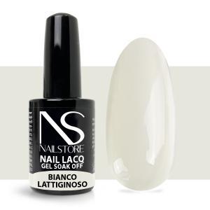 Semipermanente nail lacq bianco lattiginoso-