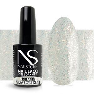 Semipermanente nail lacq glitter trasparente-