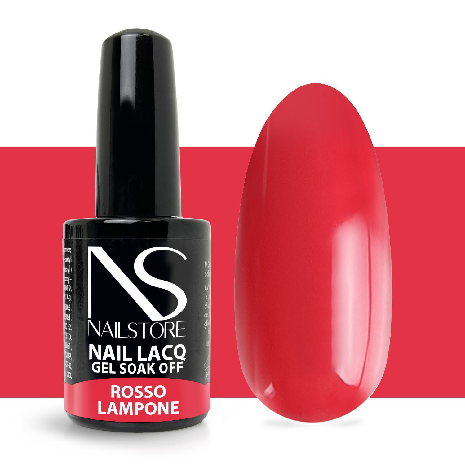 Semipermanente Nail Lacq Rosso Lampone-NAILSTORE