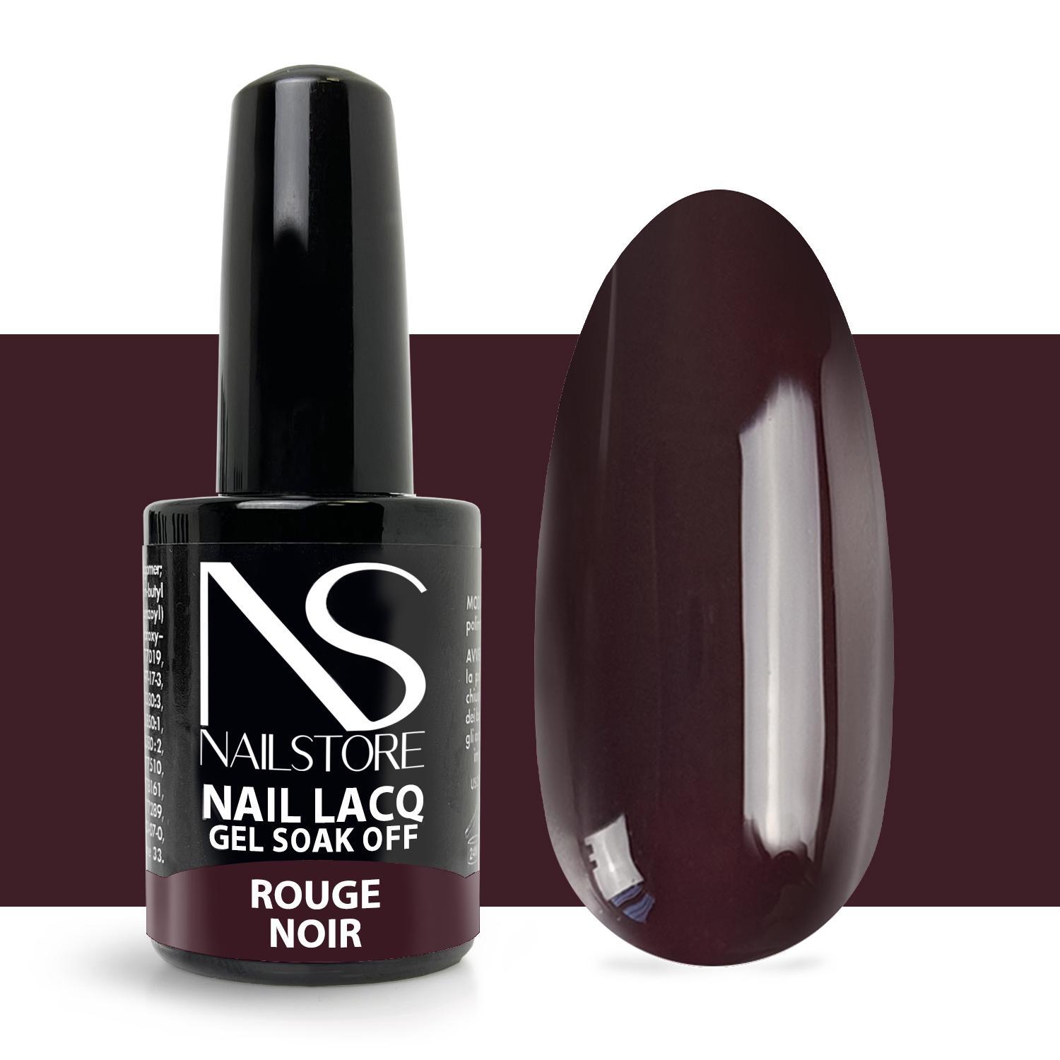 Semipermanente Nail Lacq Rouge Noir-NAILSTORE