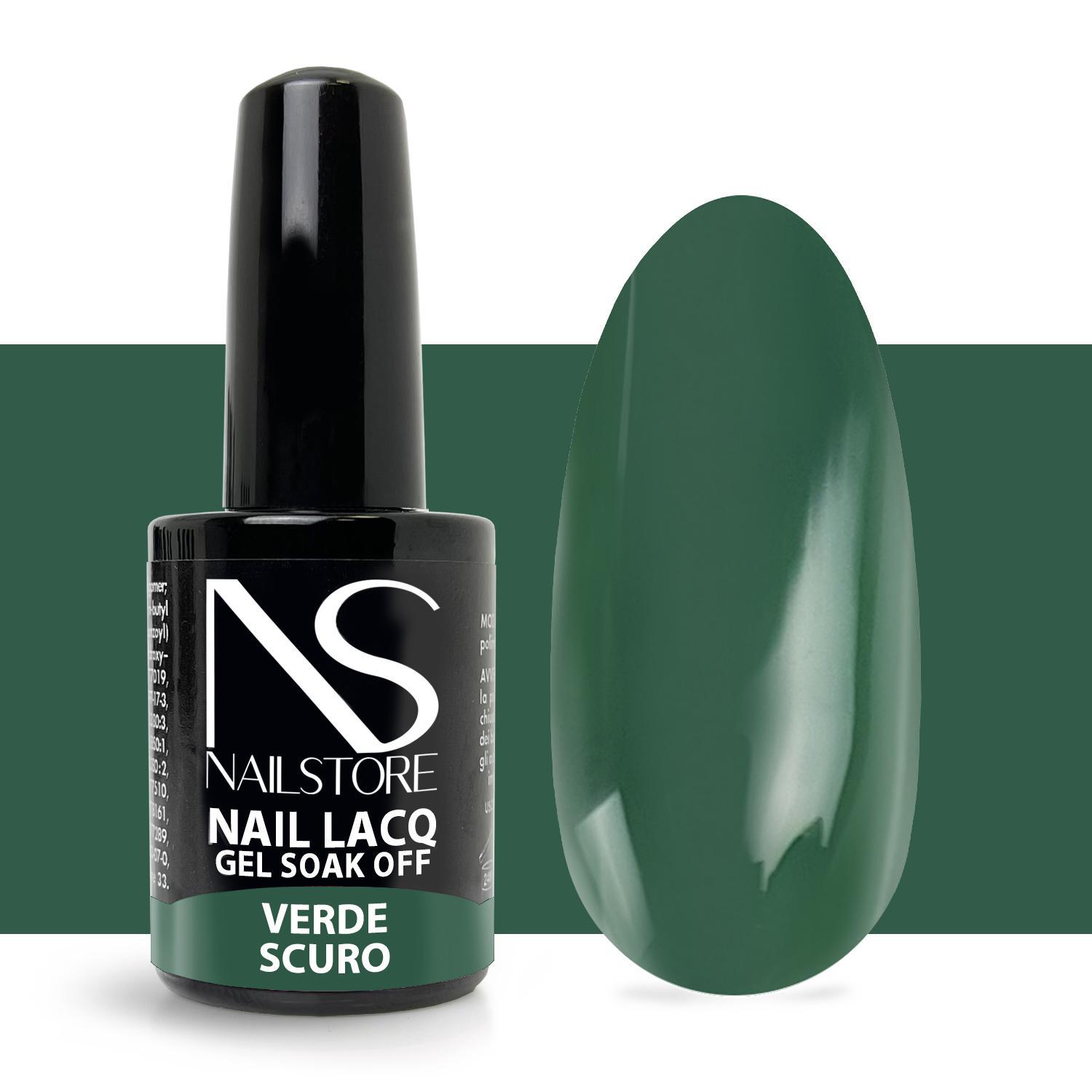 Semipermanente Nail Lacq Verde Scuro-NAILSTORE