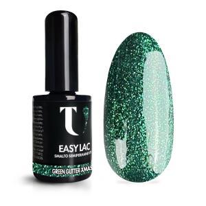 Smalto semipermanente green glitter xmas 15ml