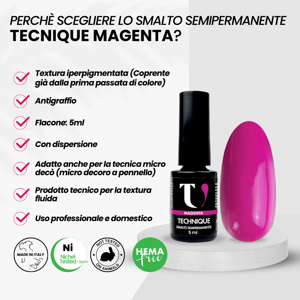 Smalto Semipermanente Magenta 5ml