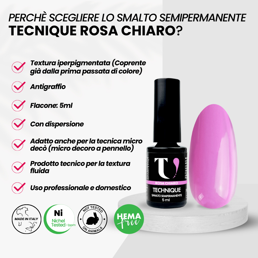 Smalto Semipermanente Rosa Chiaro 5ml