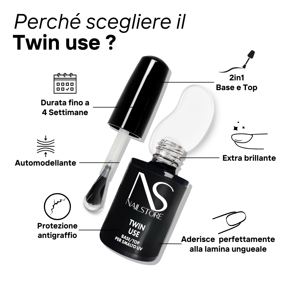 Twin Use Base e Top per Smalto Gel-NAILSTORE