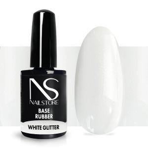 Base rubber white glitter-