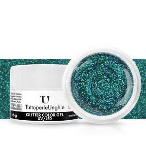 Gel color verde glitter profondo 5g