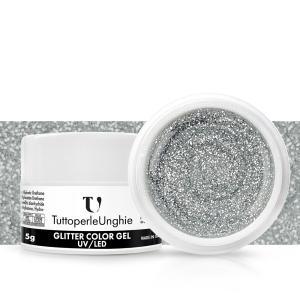 Gel color argento glitter 5g