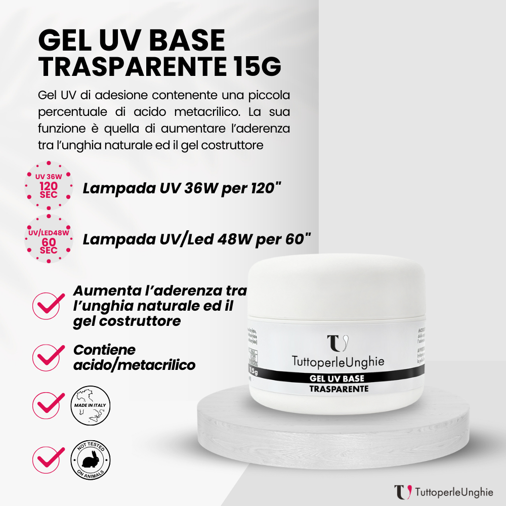 Gel UV Base Trasparente Professionale 15g