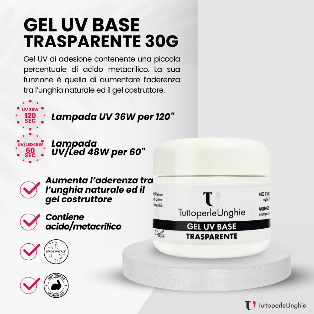 Gel UV Base Trasparente Professionale 30g