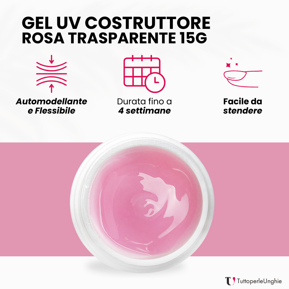 Gel UV Costruttore Rosa 15g