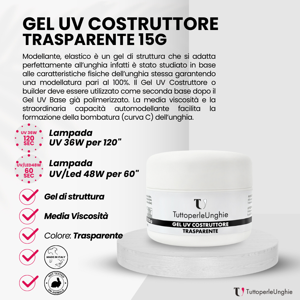 Gel UV Costruttore Trasparente 15g