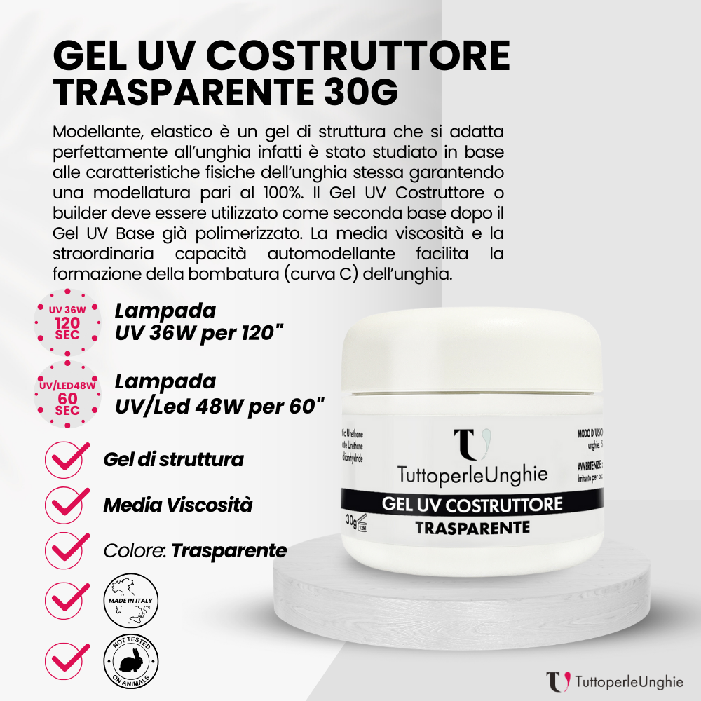 Gel UV Costruttore Trasparente 30g