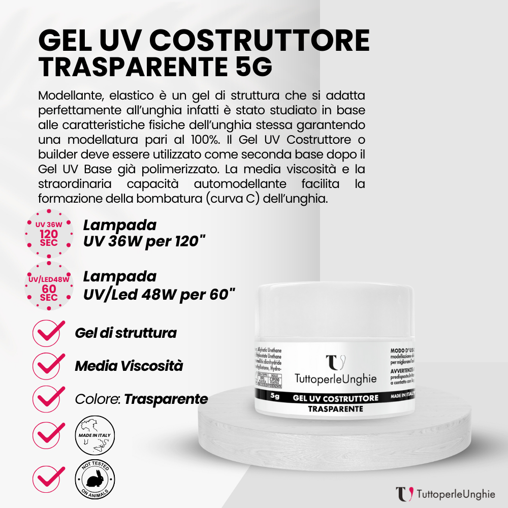 Gel UV Costruttore Trasparente 5g