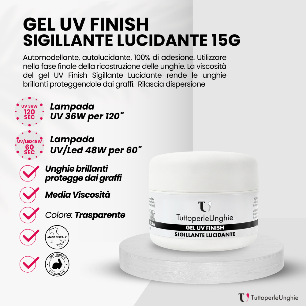 Gel UV Finish Sigillante Lucidante 15g