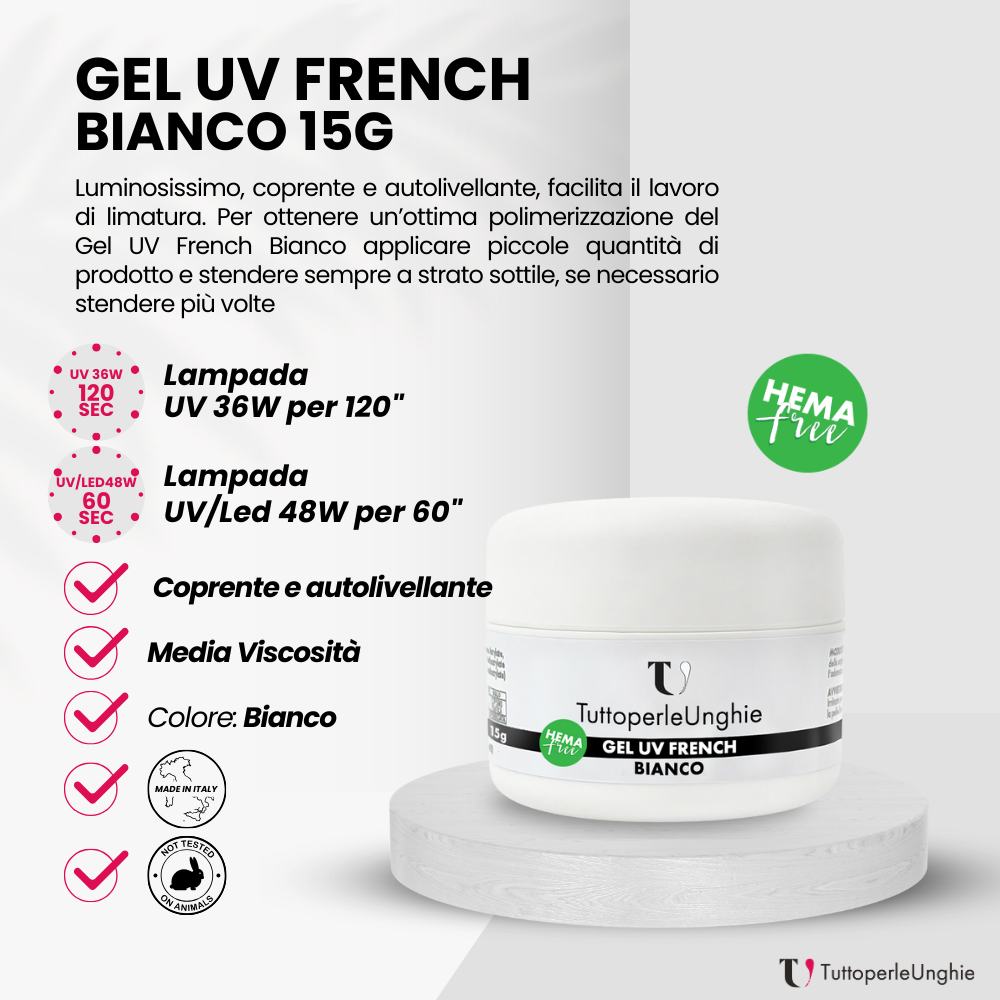 Gel UV French Bianco 15g