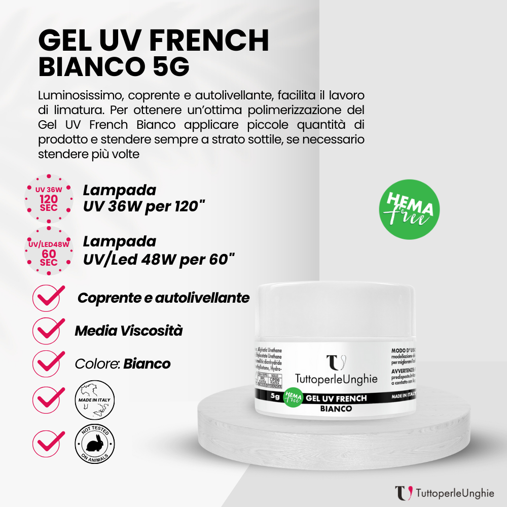 Gel UV French Bianco 5g