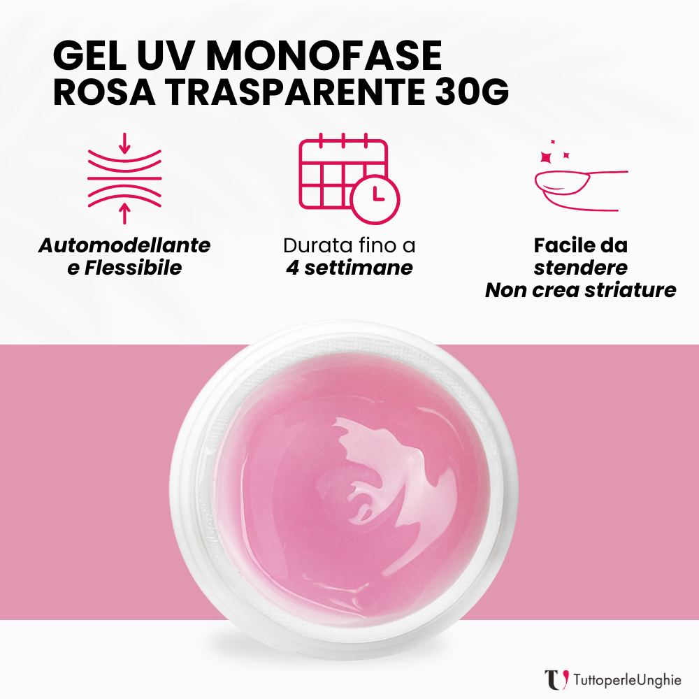 Gel UV Monofase Rosa 30g