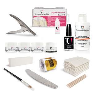 Kit ricostruzione unghie 4 gel uv senza lampada uv