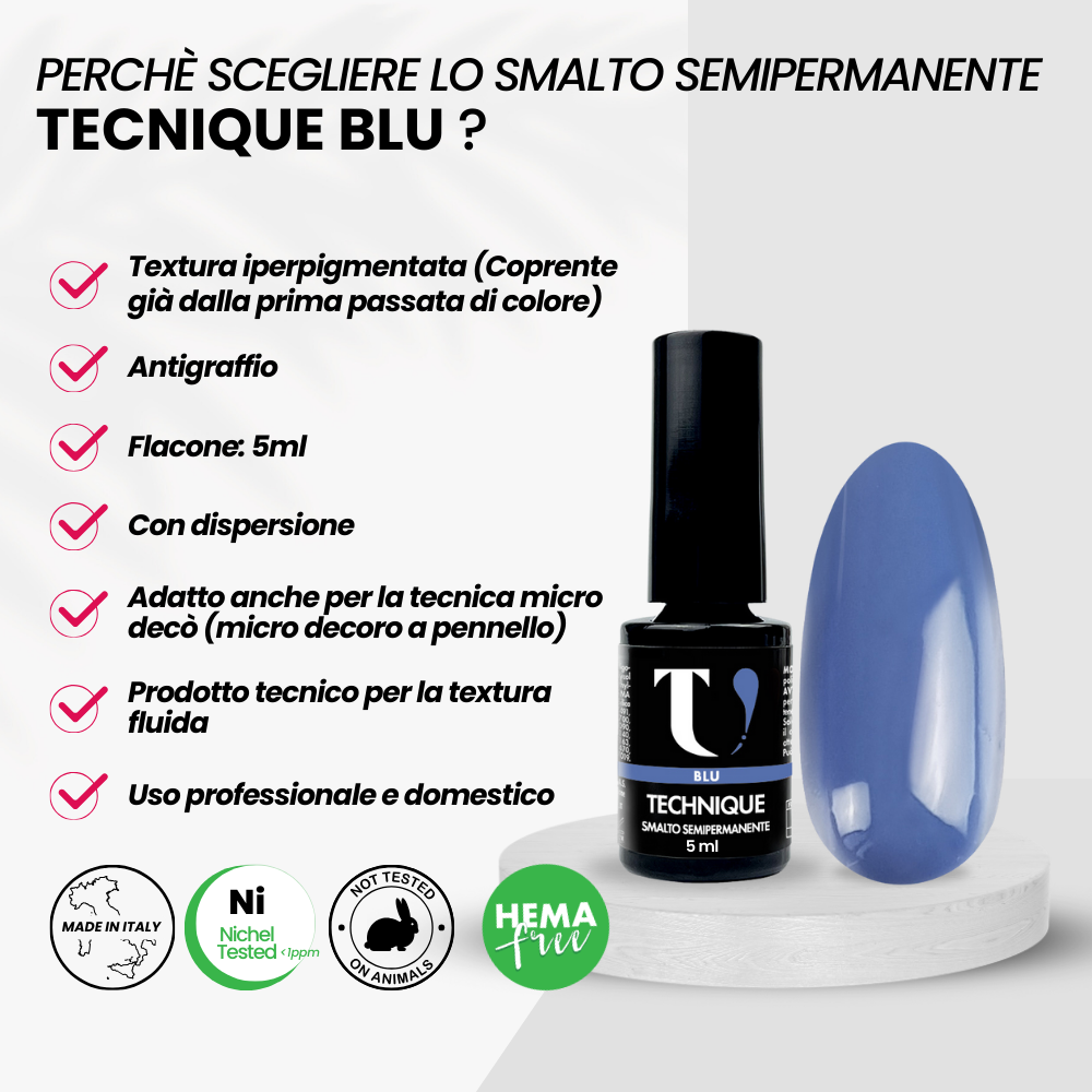 Smalto Semipermanente Blu 5ml