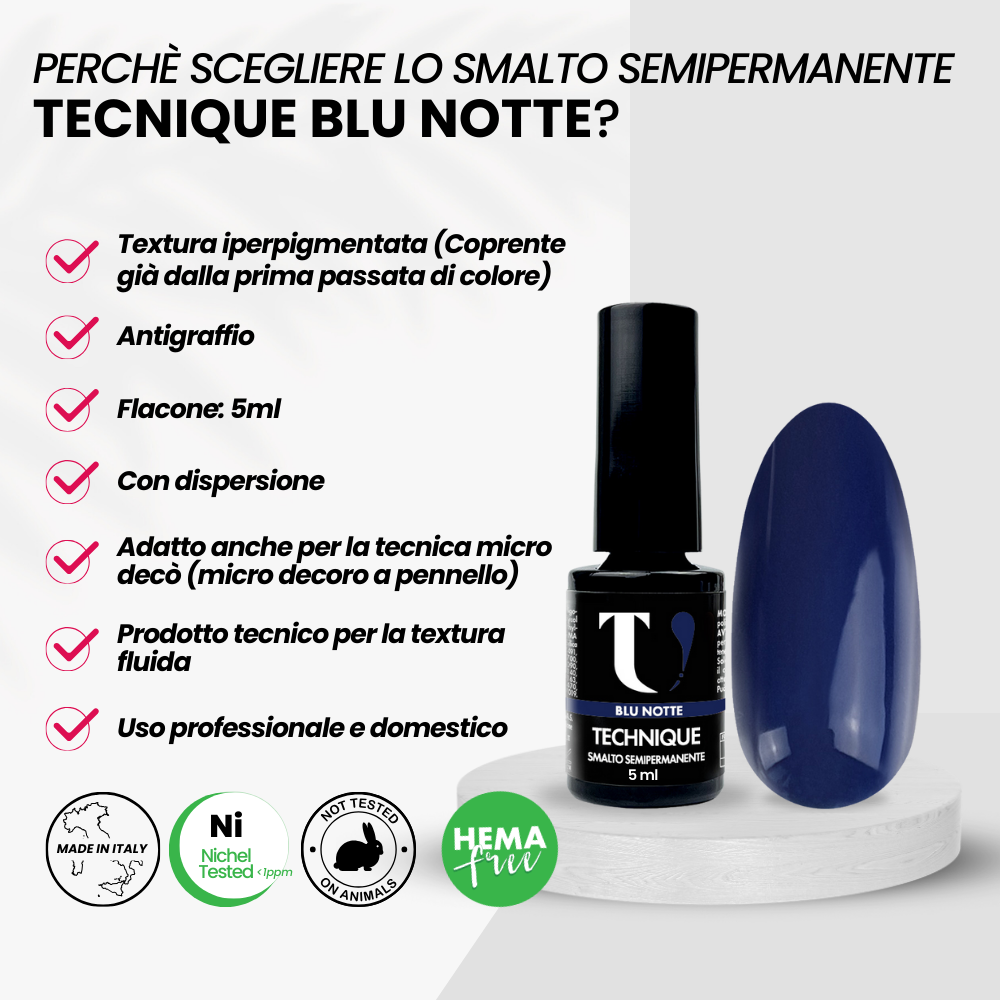 Smalto Semipermanente Blu Notte 5ml