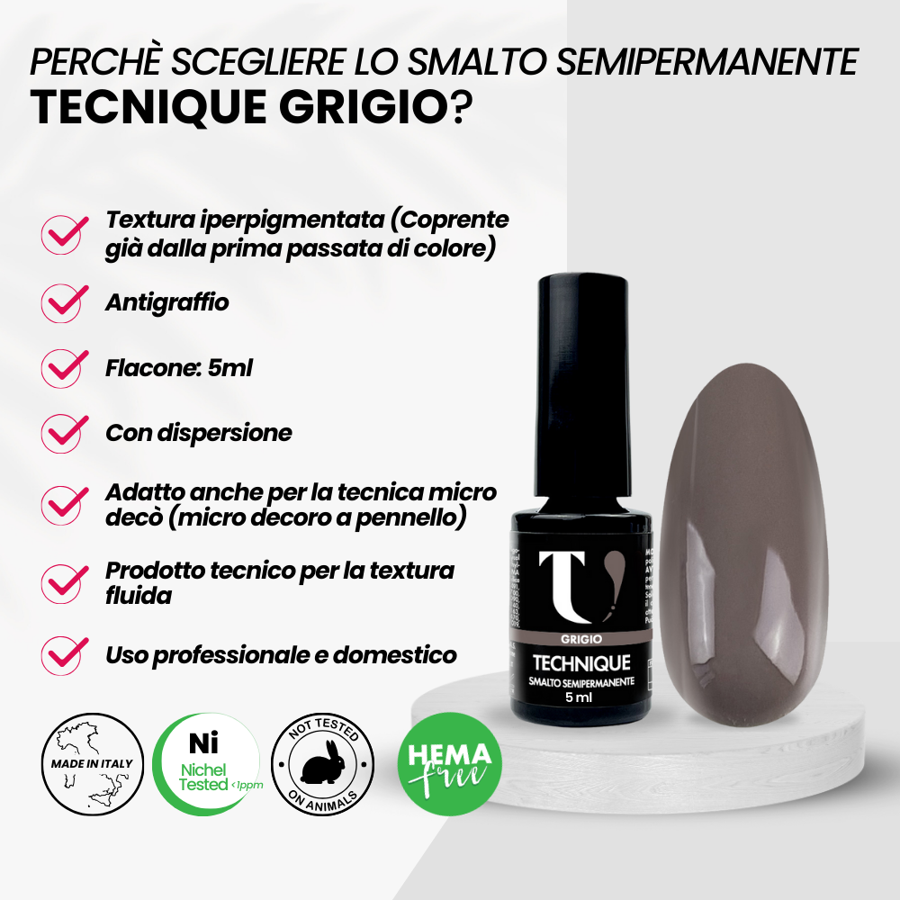 Smalto Semipermanente Grigio 5ml