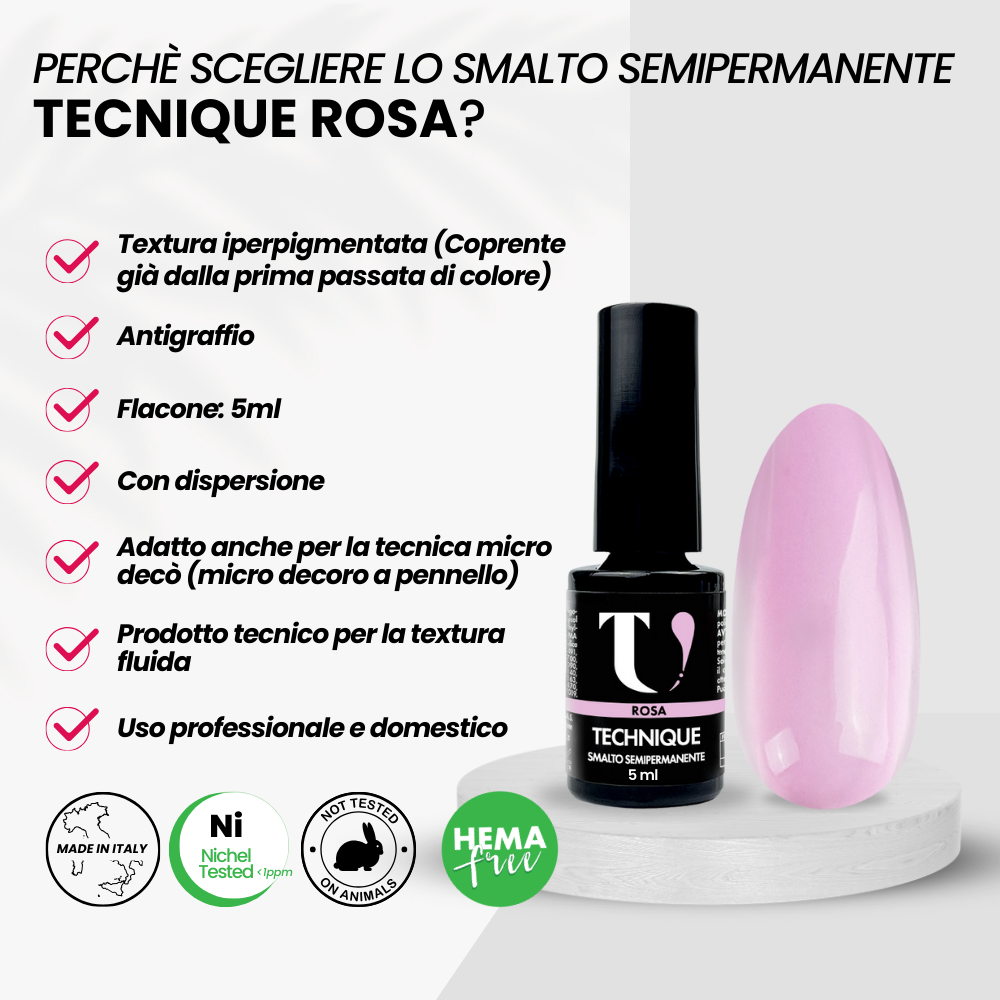 Smalto Semipermanente Rosa 5ml