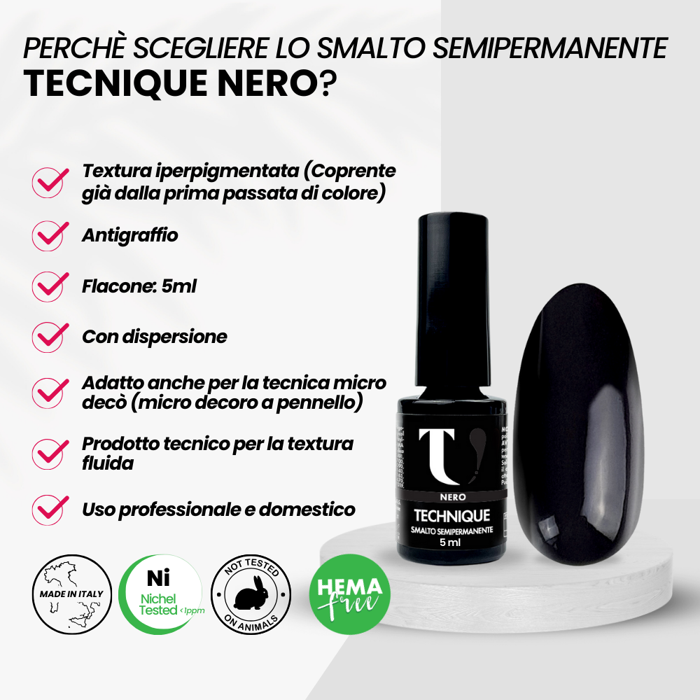 Smalto Semipermanente Nero 5ml