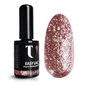 Smalto semipermanente rosa glitter 15ml