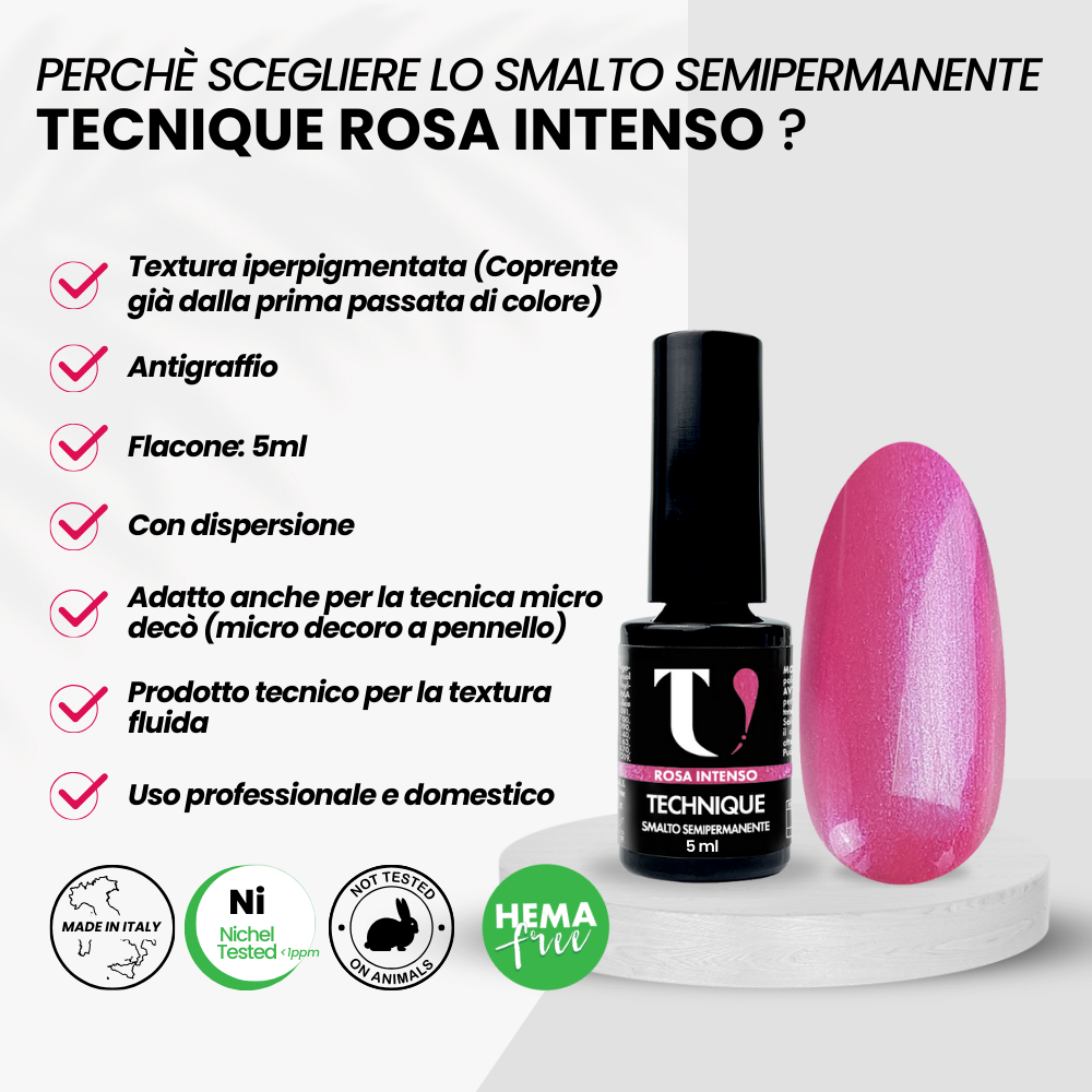 Smalto Semipermanente Rosa Intenso 5ml