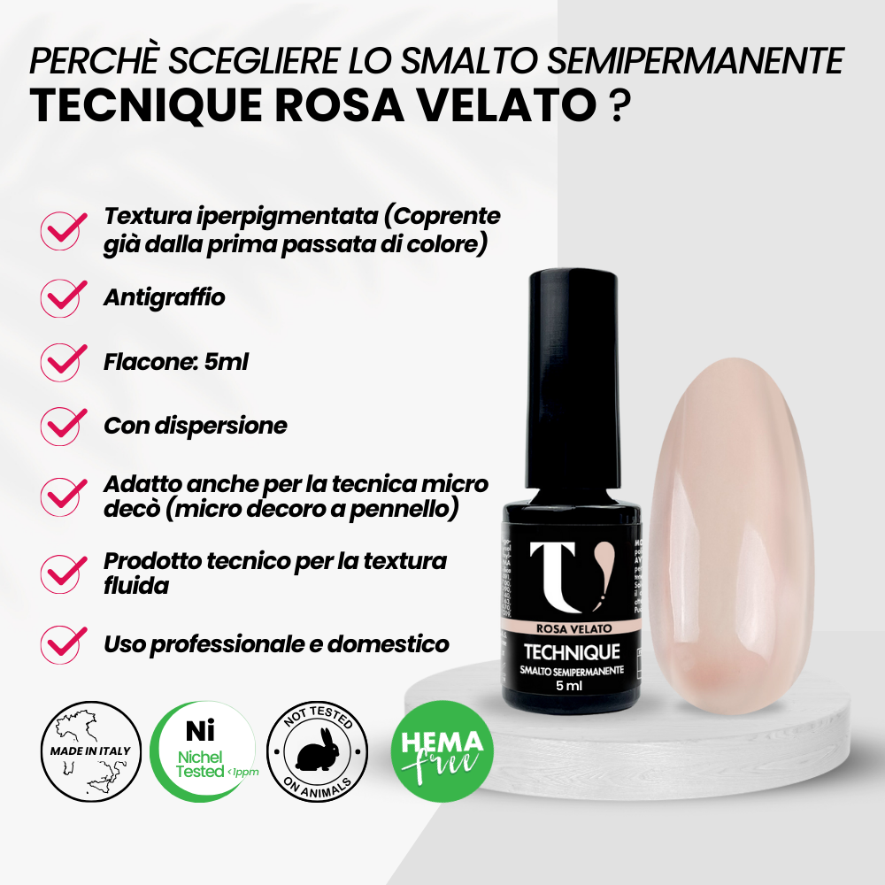 Smalto Semipermanente Rosa Velato 5ml