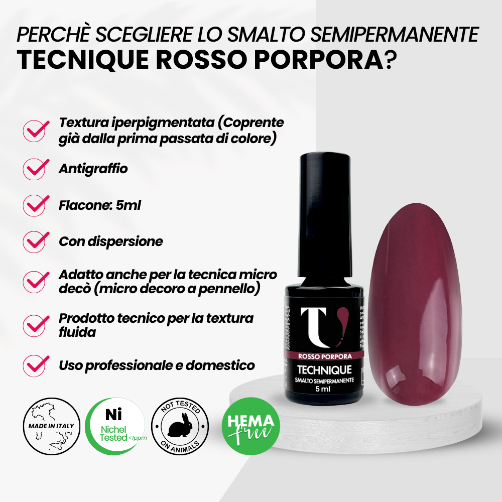 Smalto Semipermanente Rosso Porpora 5ml