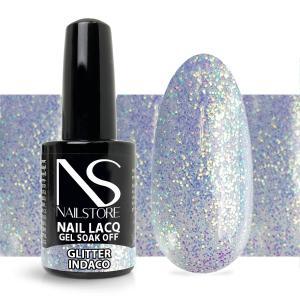 Semipermanente nail lacq glitter indaco-