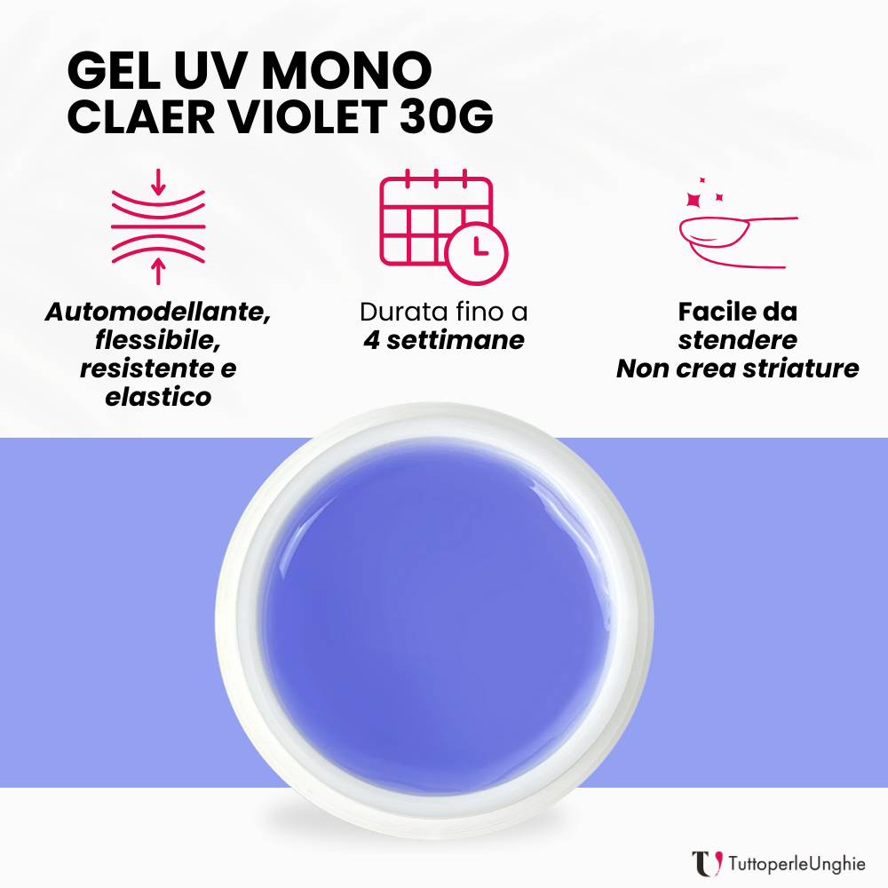 Gel UV Mono Clear Violet 30g