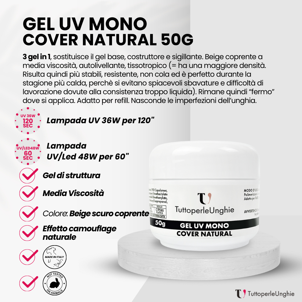 Gel UV Mono Cover Natural 50g