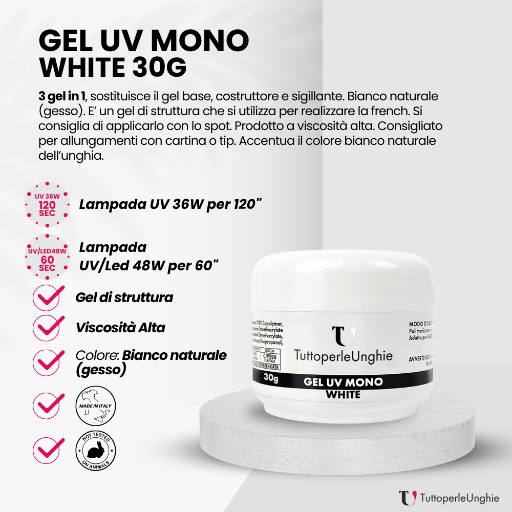 Gel UV Mono White 30g