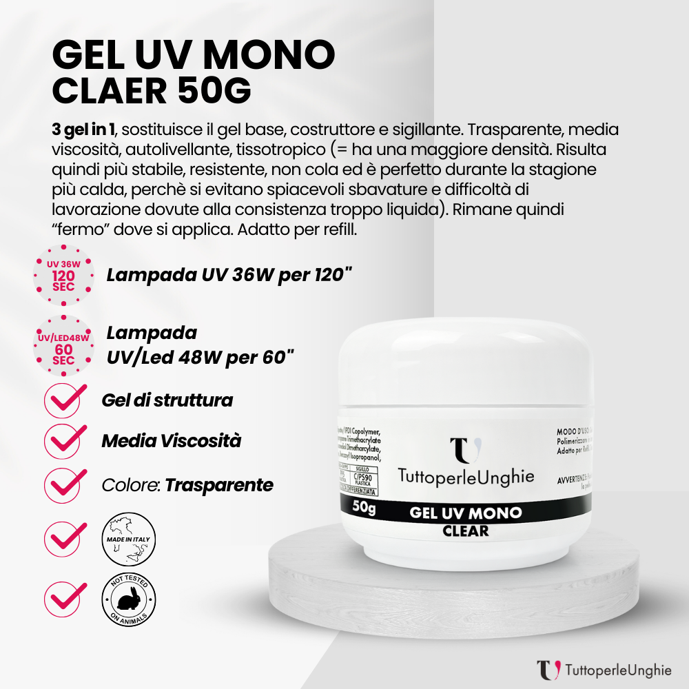 Gel UV Mono Clear 50g