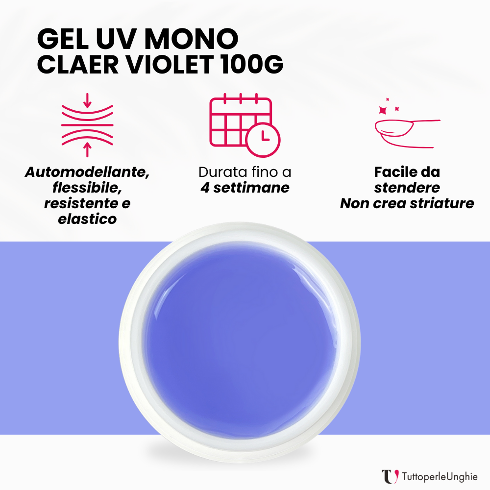 Gel UV Mono Clear Violet 100g