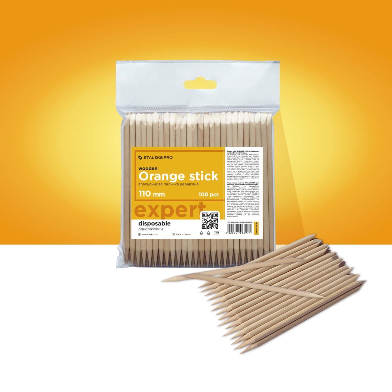 Bastoncini Arancio STALEKS linea EXPERT 110 mm (100 pcs)